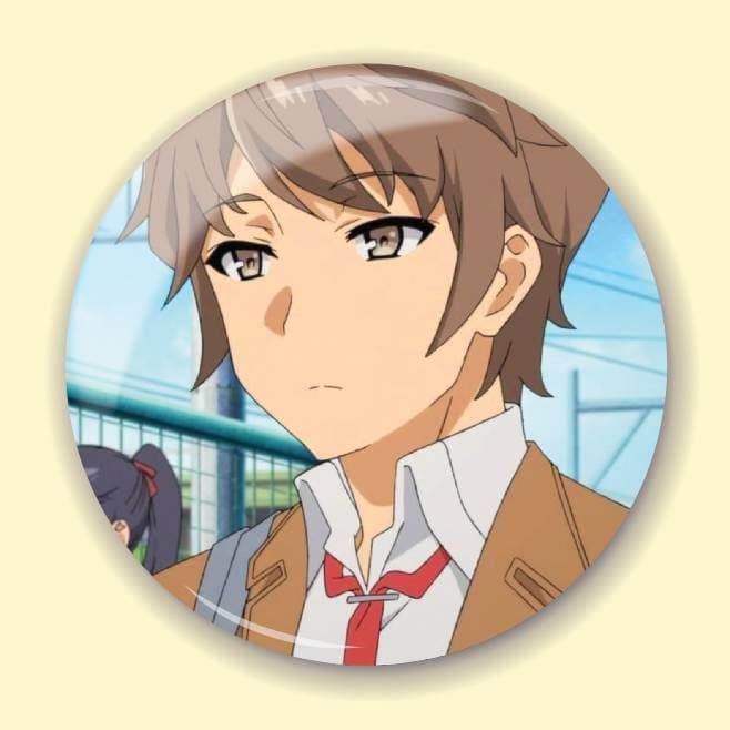 Аніме значок Негідники не мріють про шляхетних кроличок (Rascal Does Not Dream of Bunny Girl Senpai) 17, 56 мм, глянець