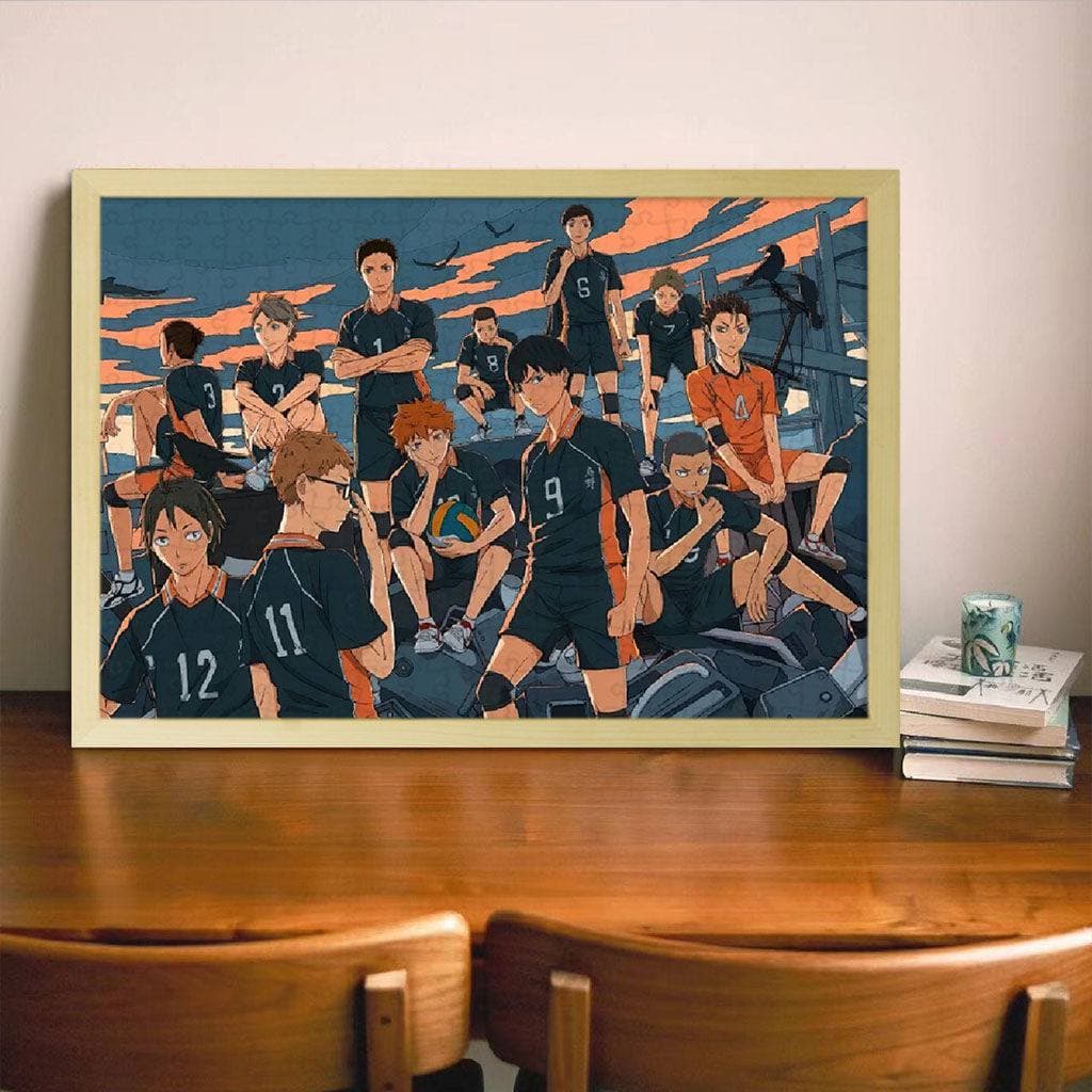 Аніме дерев'яний пазл з рамкою Волейбол (Haikyuu!!), 15х20 см, 70 шт