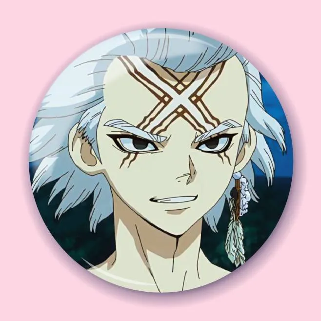 Аніме значок Доктор Стоун (Dr. Stone) 53, 56 мм