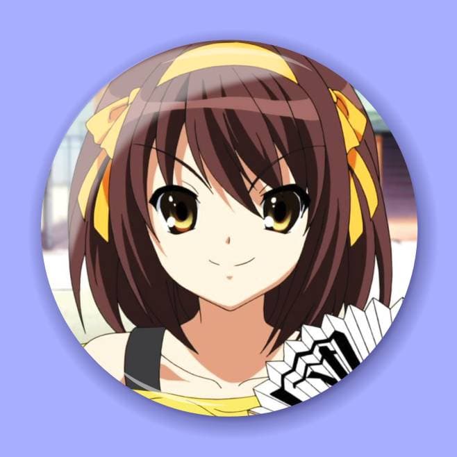 Аніме значок Меланхолія Харухі Судзумії (The Melancholy of Haruhi Suzumiya) 14, 56 мм