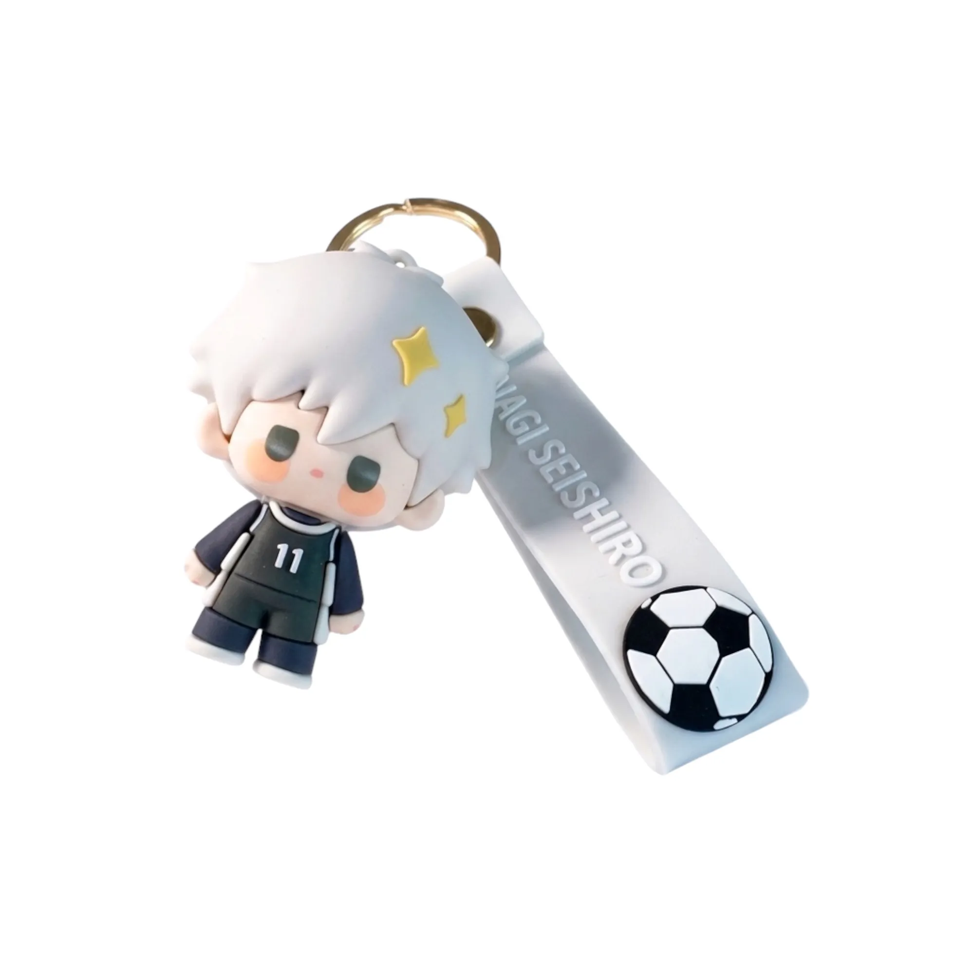 Аніме брелок Сейшіро Наґі (Seishiro Nagi) — Синя вʼязниця (Blue Lock), Mini Doll, 6 см