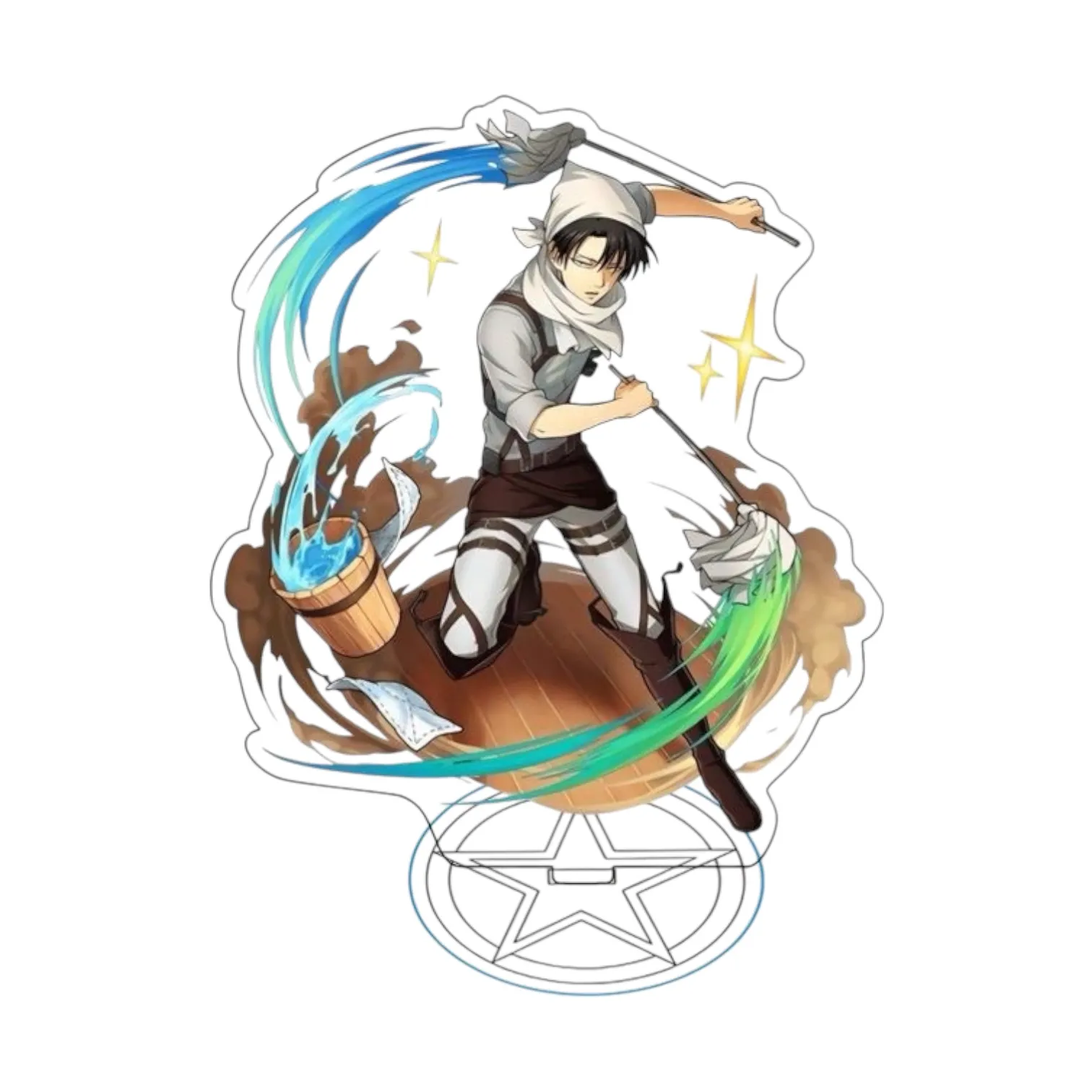 Аніме акриловий стенд Леві Аккерман (Levi Ackerman) — Атака титанів (Attack on Titan), 16 см