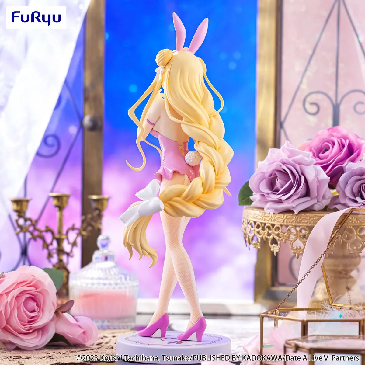 Аніме фігурка Мукуро Хошімія (Mukuro Hoshimiya) BiCute Bunnies (Pink Color Ver.) Furyu — Побачення з життям (Date A Live V), 27 см 3