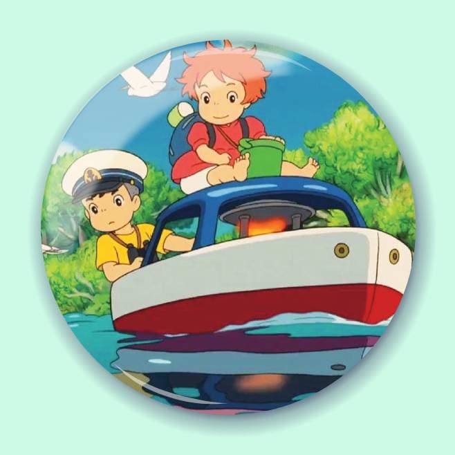 Аніме значок Поньо на кручі (Ponyo on the Cliff) 16, 56 мм