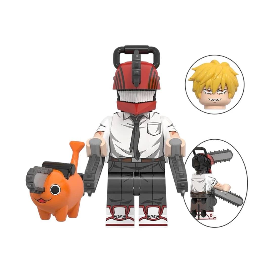 Лего фігурка Денджі та Почіта (Denji & Pochita) — Людина-бензопила (Chainsaw Man)