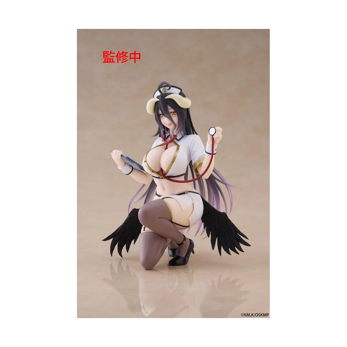 Аніме фігурка Альбедо (Albedo) Nurse Ver. Desktop Cute Taito — Повелитель (Overlord), 13 см 3