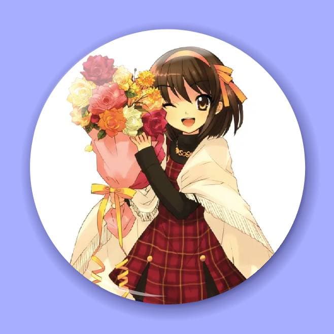 Аніме значок Меланхолія Харухі Судзумії (The Melancholy of Haruhi Suzumiya) 12, 56 мм, глянець
