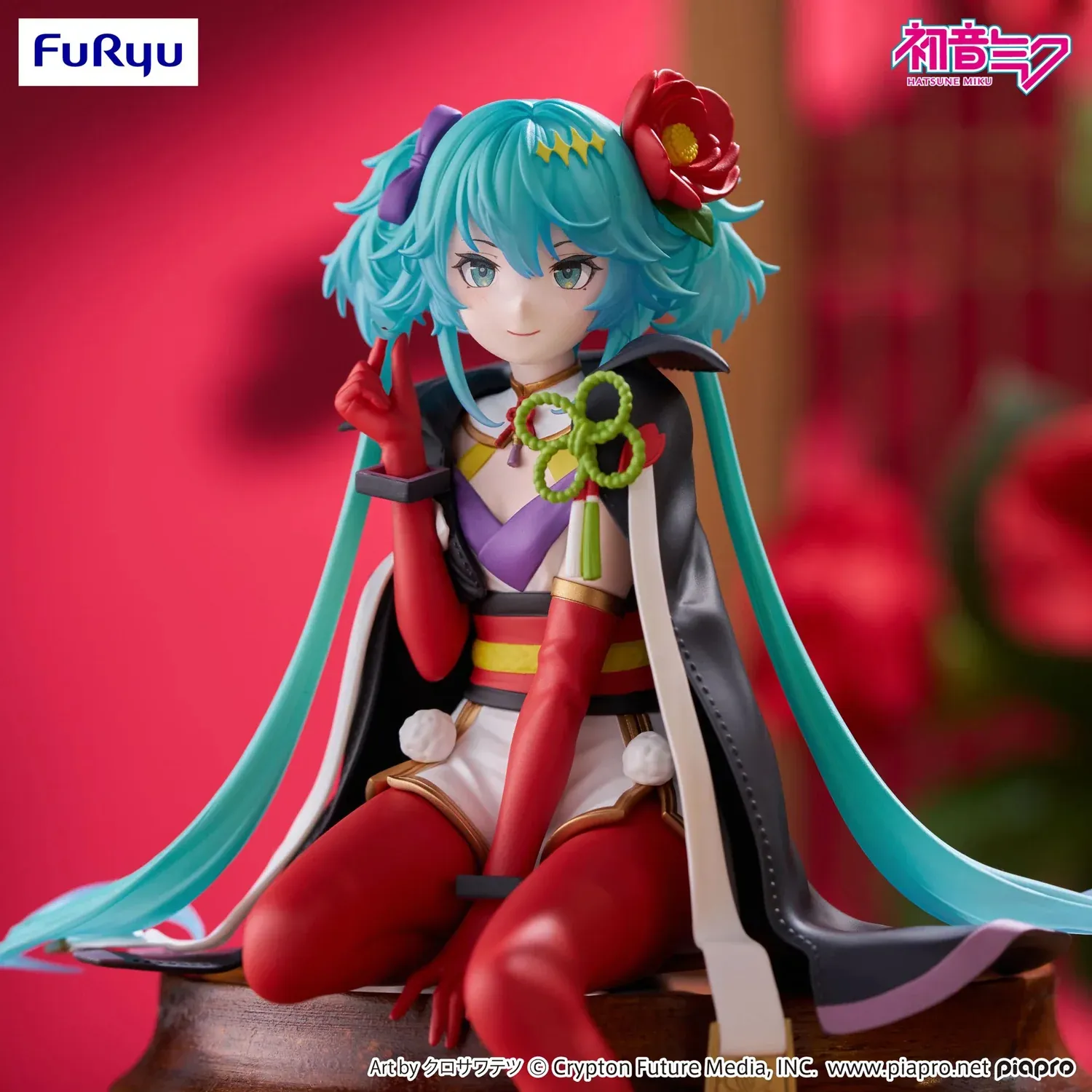 Аніме фігурка Хацуне Міку (Hatsune Miku) — серія Noodle Stopper, версія Flower Fairy Camellia, 15 см 5