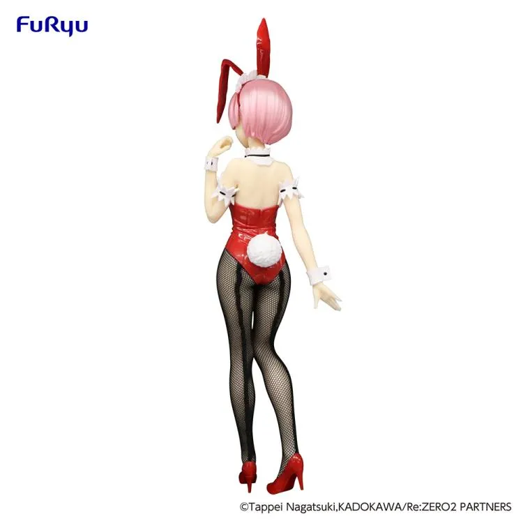 Аніме фігурка Рам (Ram) BiCute Bunnies Red Color Ver. Furyu — Переродження: Життя в іншому світі з нуля (Re:Zero Starting Life in Another World), 29 см, оригінал 3