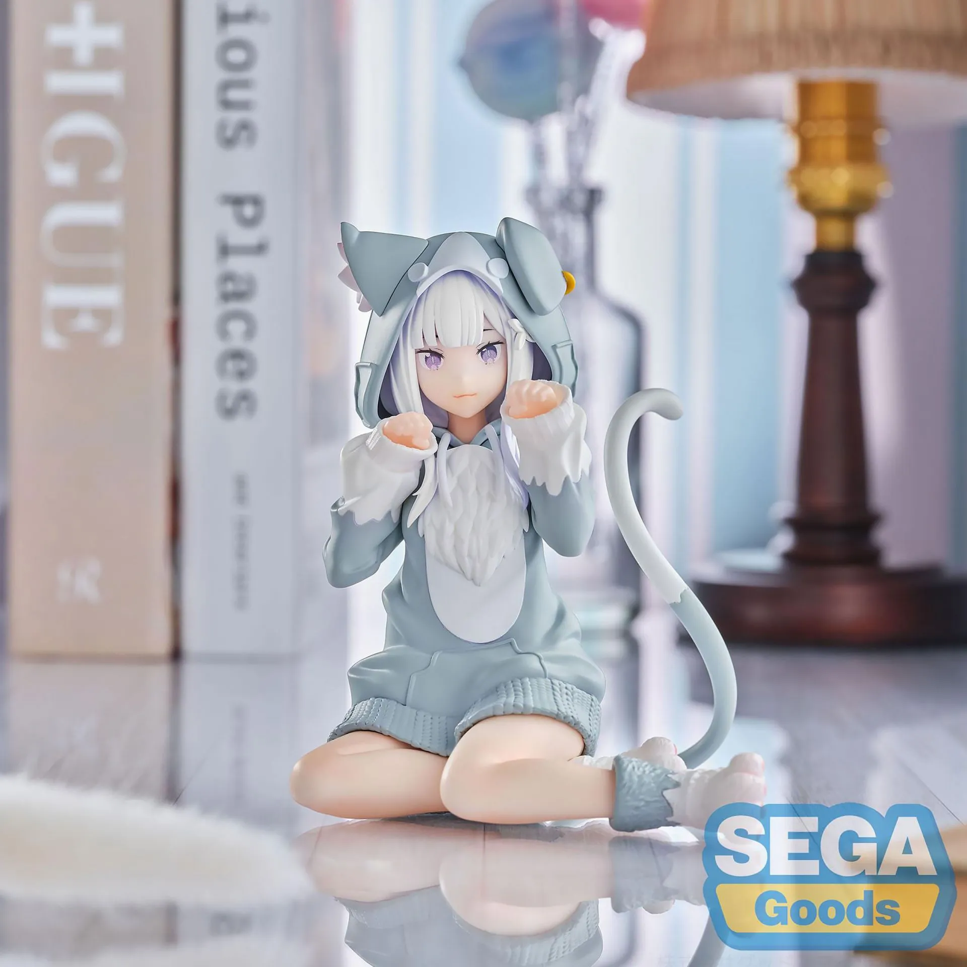 Аніме фігурка Емілія (Emilia) Yumemirize Sega (Mofumofu Pack) — Переродження: Життя в іншому світі з нуля (Re:Zero Starting Life in Another World), 8 см 3