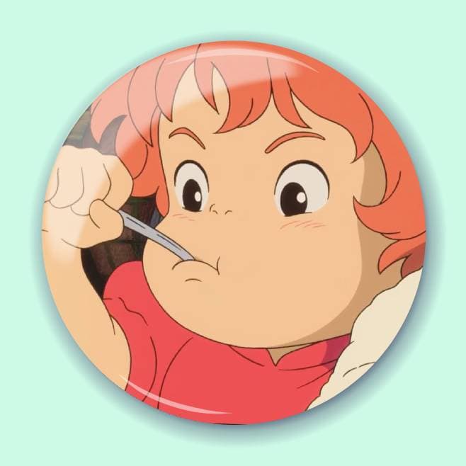 Аніме значок Поньо на кручі (Ponyo on the Cliff) 21, 56 мм