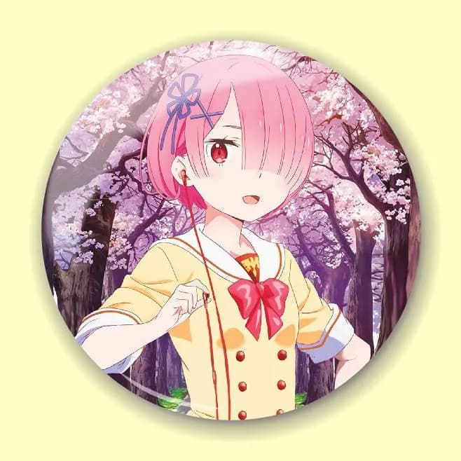 Аніме значок Переродження: Життя в іншому світі з нуля (Re:Zero Starting Life in Another World) 46, 56 мм, Глянець