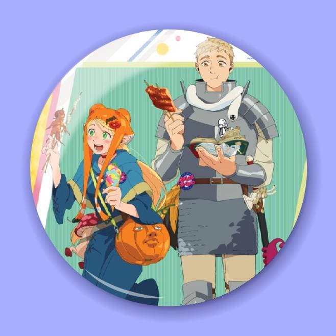Аніме значок Смаколики з підземелля (Delicious in Dungeon) 46, 56 мм, глянець
