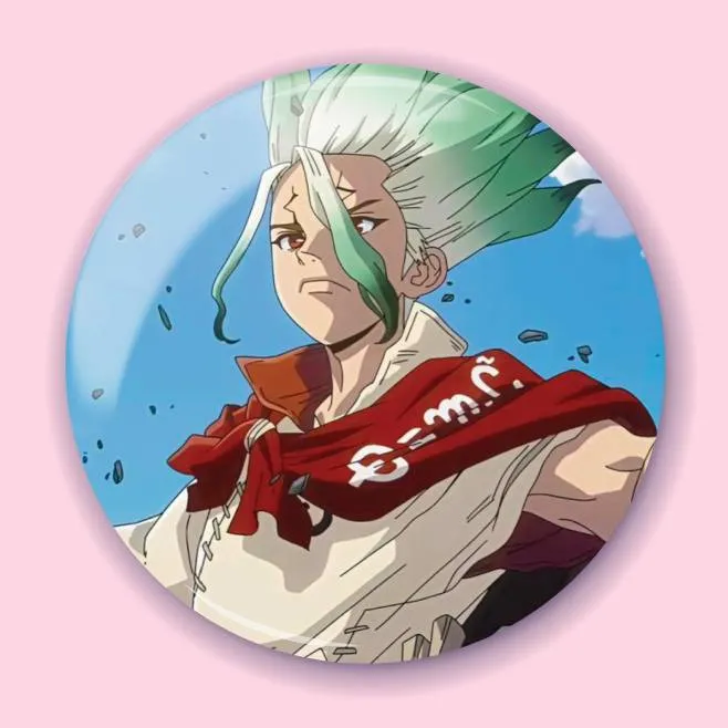Аніме значок Доктор Стоун (Dr. Stone) 57, 56 мм, глянець