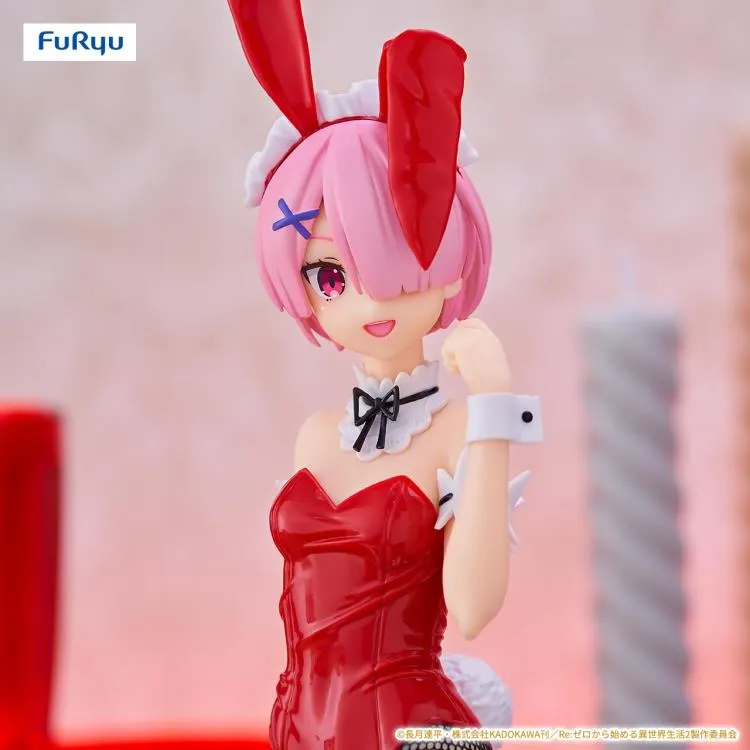 Аніме фігурка Рам (Ram) BiCute Bunnies Red Color Ver. Furyu — Переродження: Життя в іншому світі з нуля (Re:Zero Starting Life in Another World), 29 см, оригінал 6