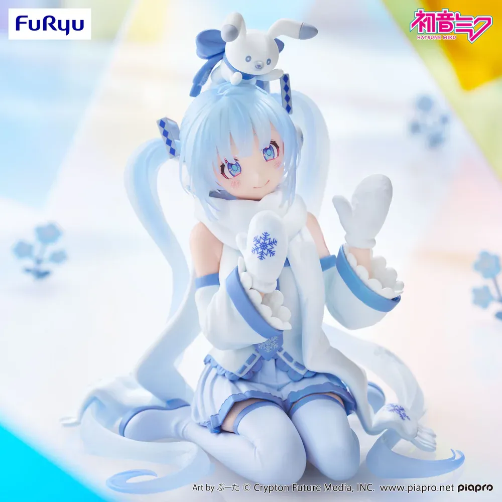 Аніме фігурка Сноу Міку (Snow Miku) Sky Town 10th Ver. Noodle Stopper Furyu — Хацуне Міку (Hatsune Miku), 15 см 4