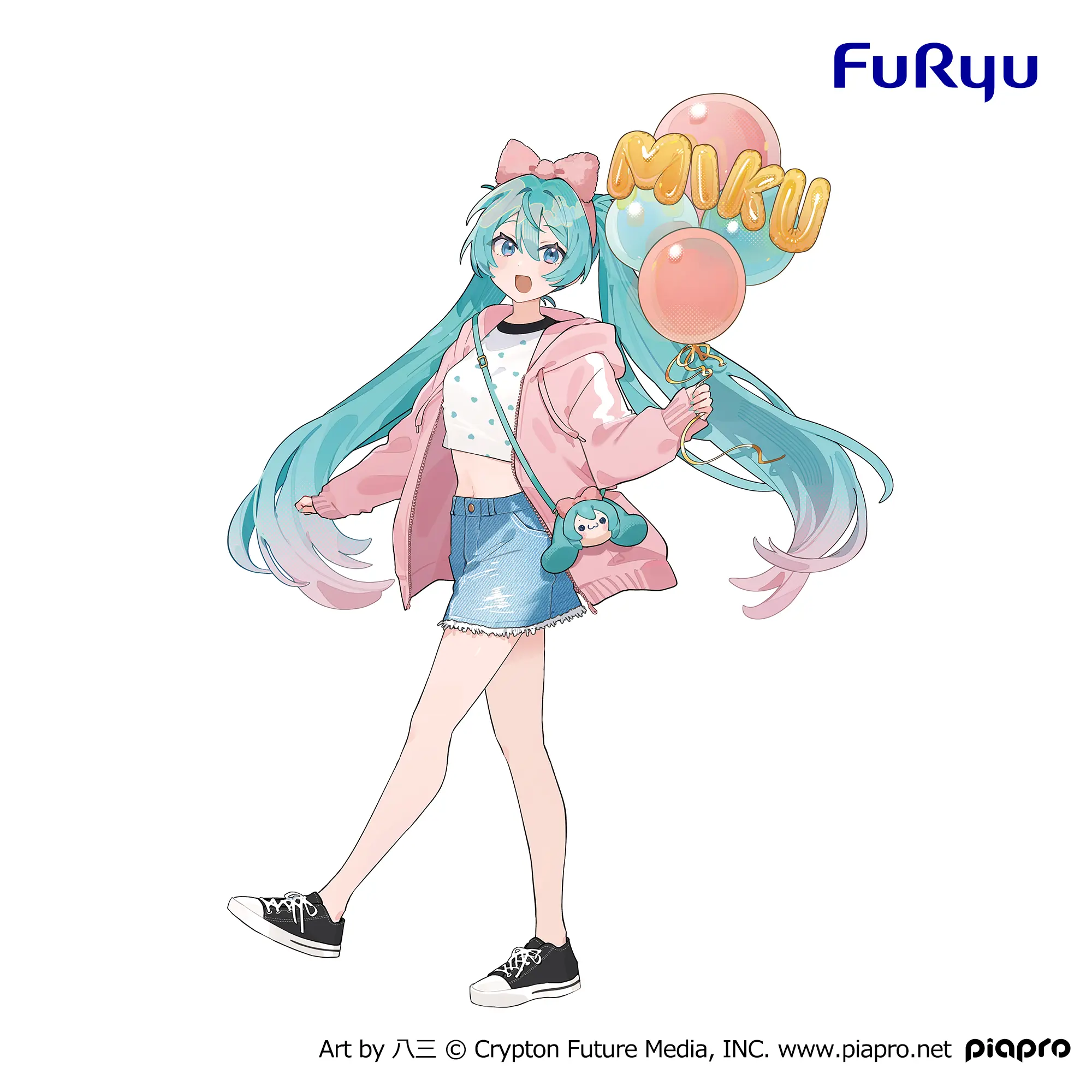 Аніме фігурка Хацуне Міку (Hatsune Miku: Theme Park Date Ver.) — Хацуне Міку (Hatsune Miku), серія Muchute Figure, 19 см, виробник FuRyu 4