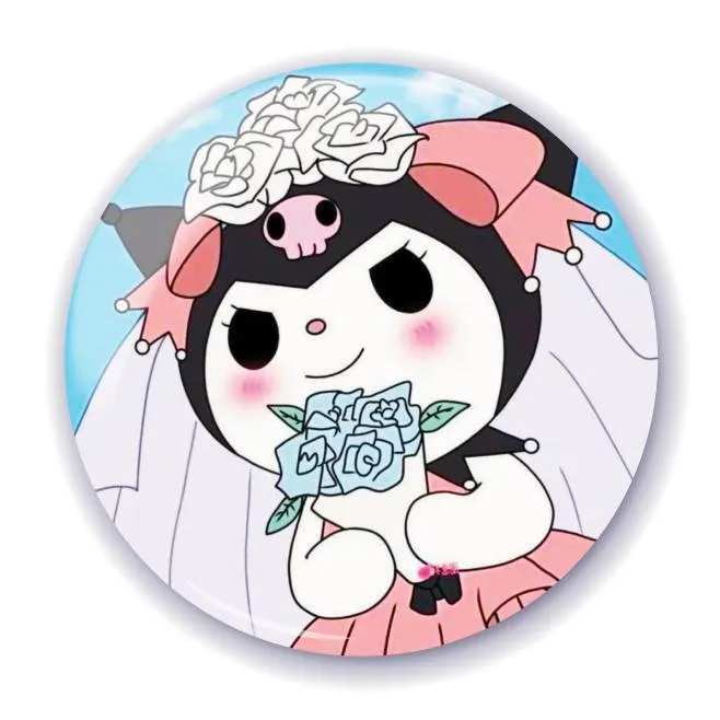 Аніме значок Куромі (Kuromi) - Sanrio 12, 56 мм