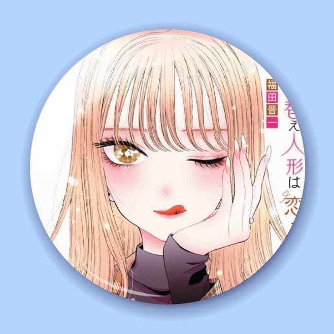 Аніме значок Ця порцелянова лялечка закохалася (My Dress-Up Darling) 50, 56 мм, глянець