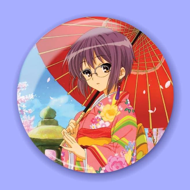 Аніме значок Меланхолія Харухі Судзумії (The Melancholy of Haruhi Suzumiya) 2, 56 мм, глянець