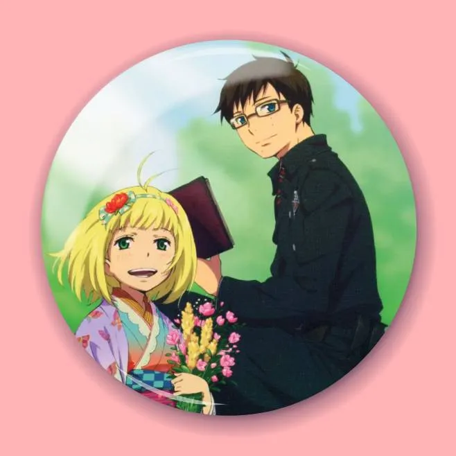 Аніме значок Блакитний екзорцист (Blue Exorcist) 3, 56 мм, глянець