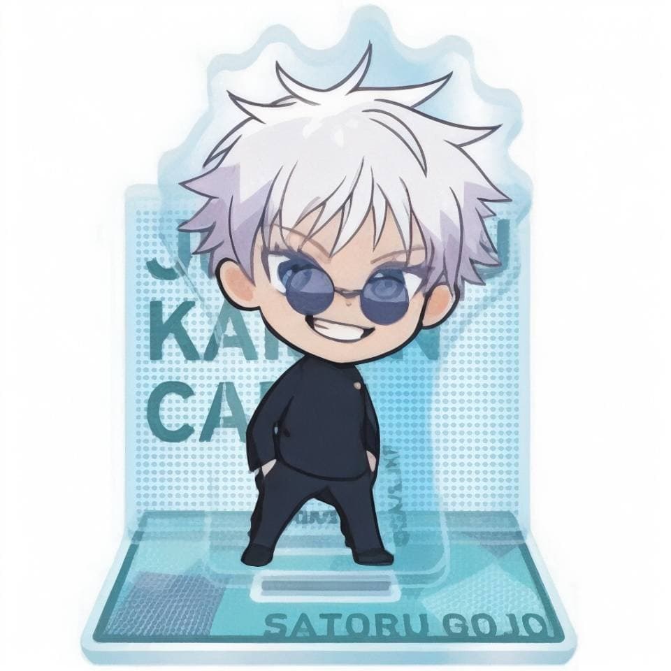 Аніме акриловий стенд Ґоджо Сатору (Gojo Satoru) College Ver. — Магічна битва (Jujutsu Kaisen), 8 см