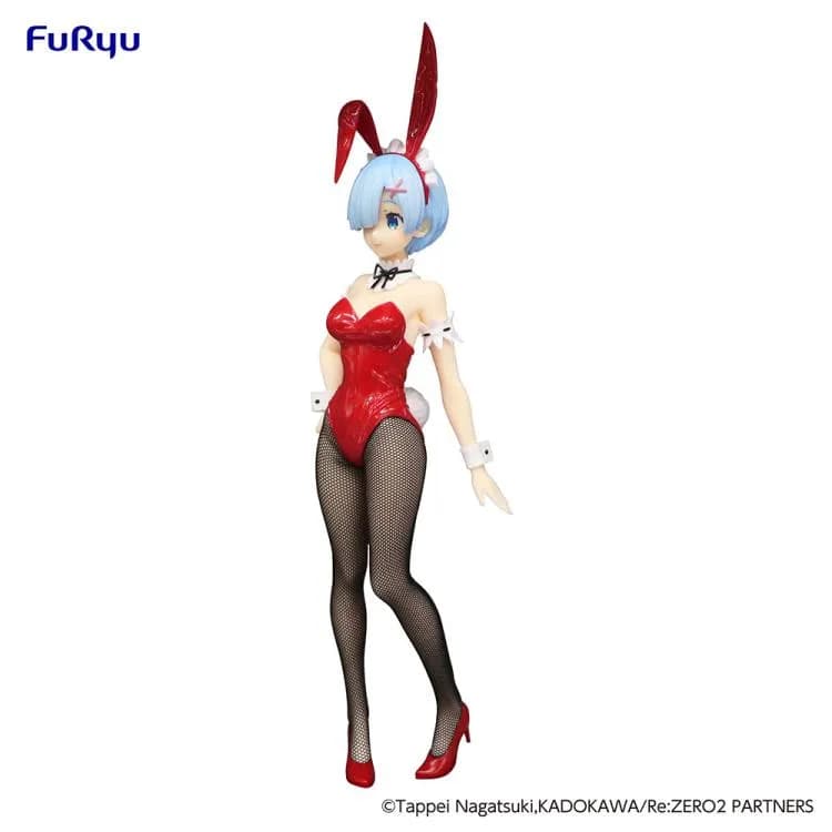 Аніме фігурка Рем (Rem) BiCute Bunnies Red Color Ver. Furyu — Переродження: Життя в іншому світі з нуля (Re:Zero Starting Life in Another World), 29 см 2