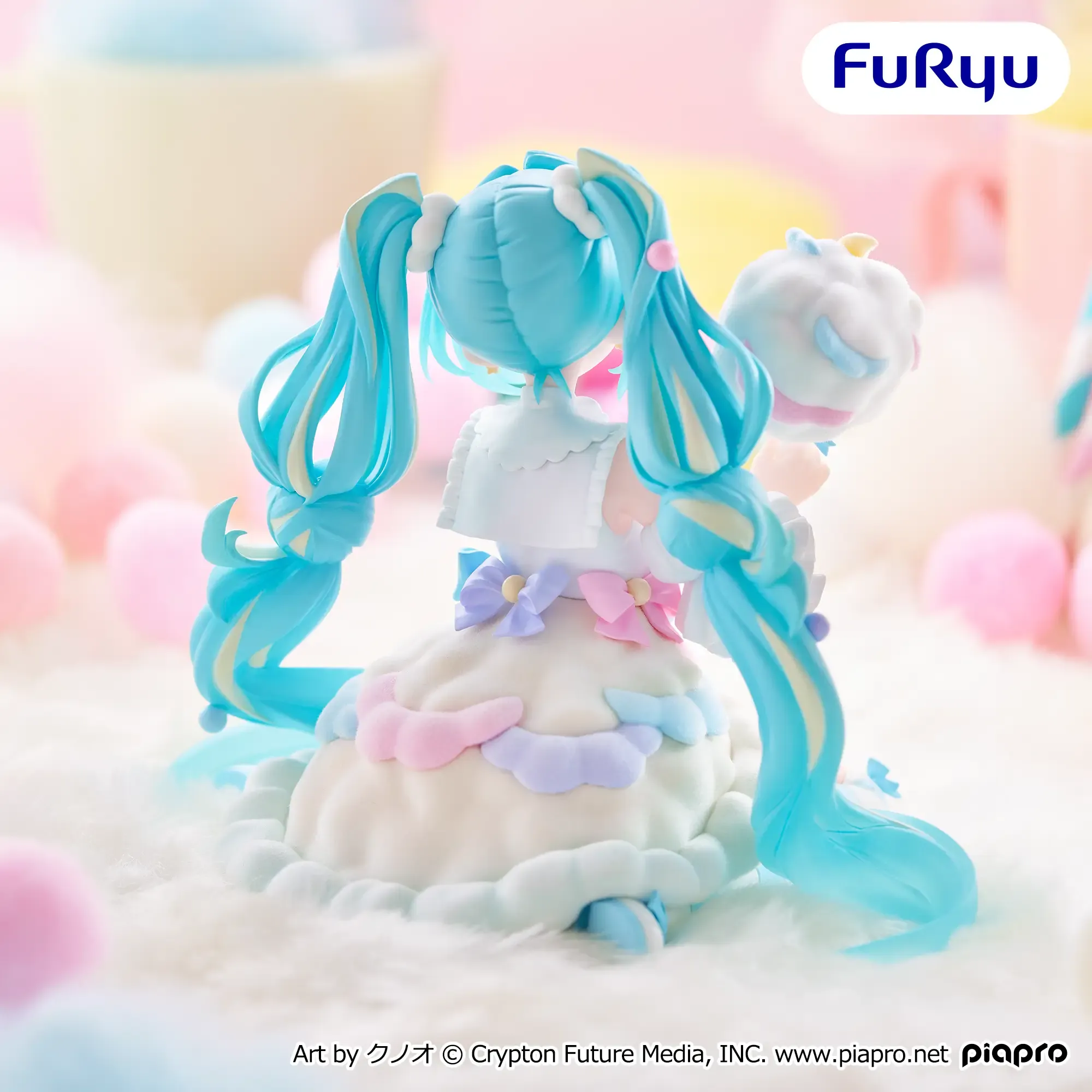 Аніме фігурка Хацуне Міку (Hatsune Miku: Cotton Candy Theme Ver.) — Хацуне Міку (Hatsune Miku), серія Melffy Figure, 10 см, виробник FuRyu 3