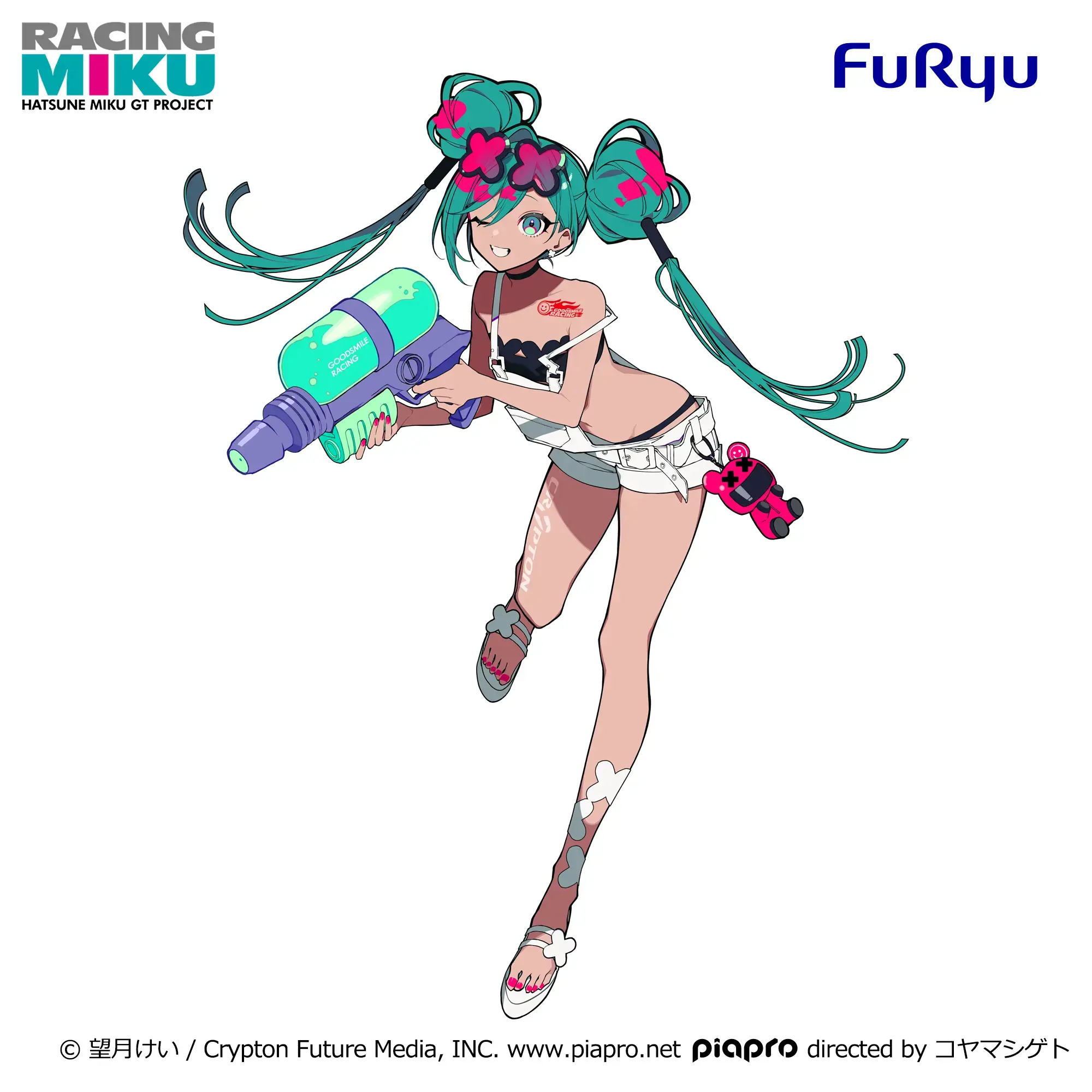 Аніме фігурка Хацуне Міку (Racing Miku 2025 Ver.) — Вокалоїд (Vocaloid), серія Muchuuto Figure, 20 см, виробник FuRyu 4