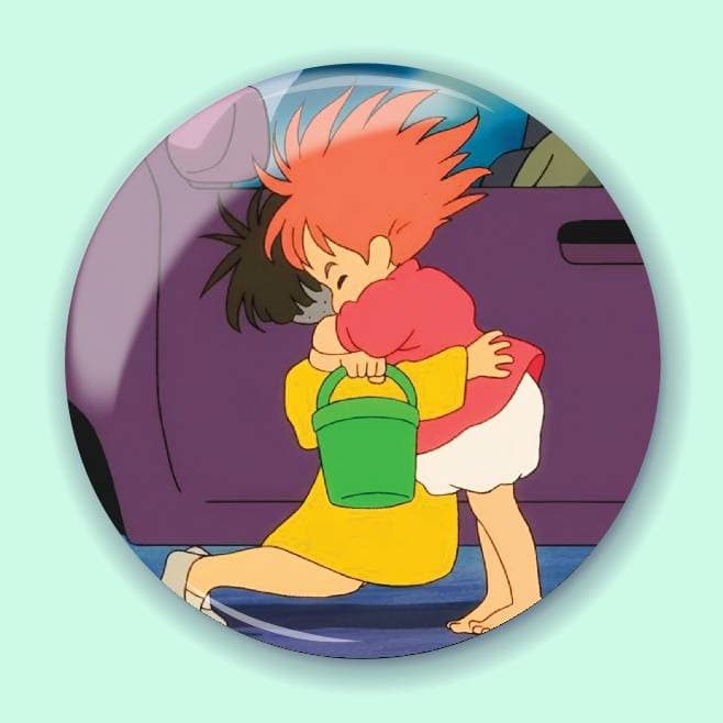 Аніме значок Поньо на кручі (Ponyo on the Cliff) 9, 56 мм