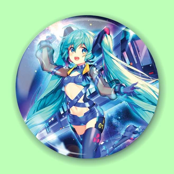 Аніме значок Хацуне Міку (Hatsune Miku) — Хацуне Міку (Hatsune Miku) Piapro Characters 28, 56 мм, глянець