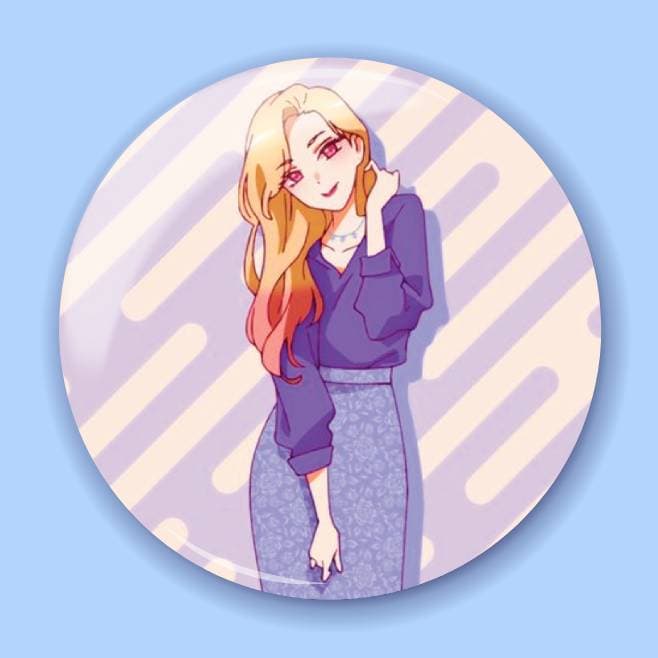 Аніме значок Ця порцелянова лялечка закохалася (My Dress-Up Darling) 5, 56 мм, глянець