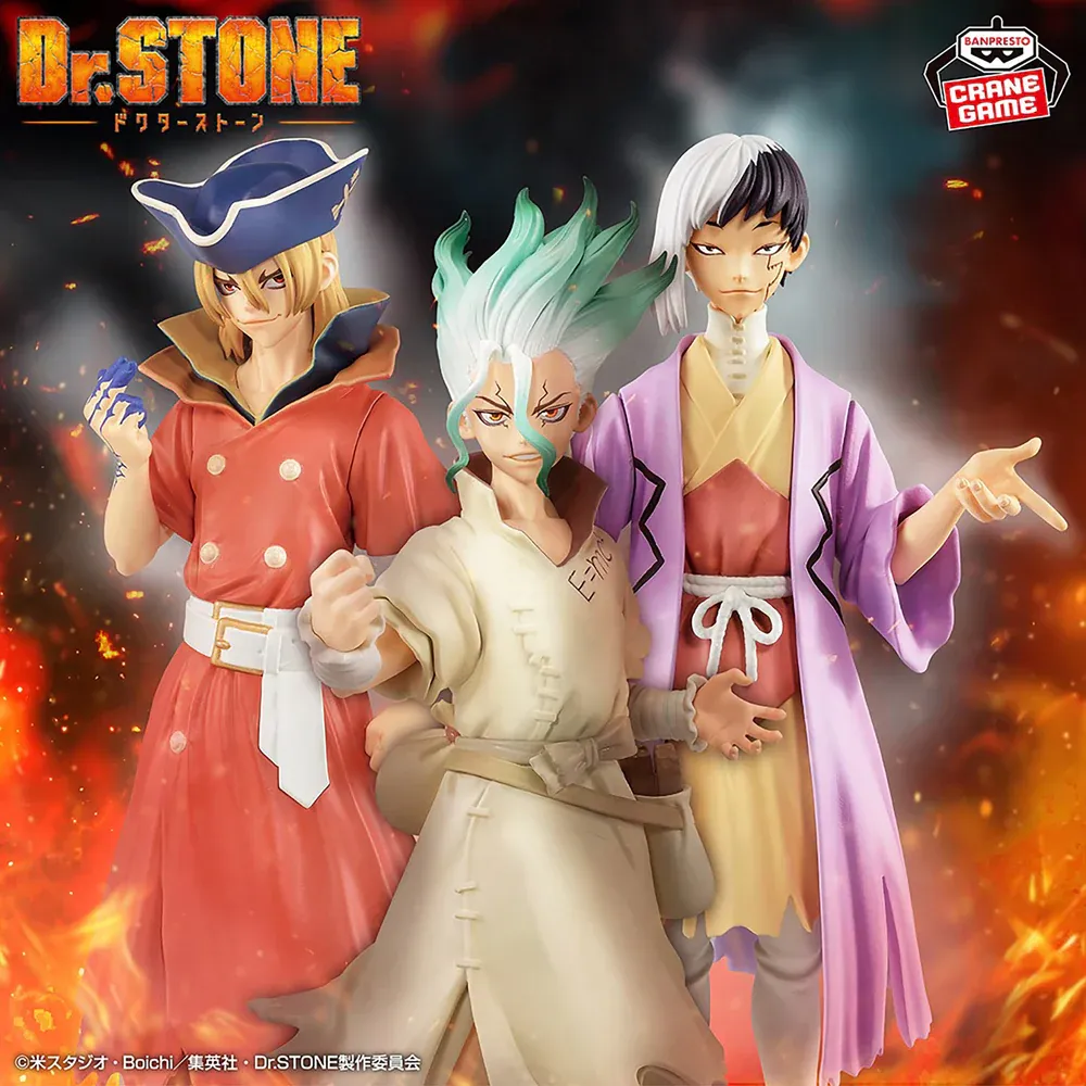 Аніме фігурка Сенку Ішіґамі (Senku Ishigami) — Доктор Стоун (Dr. Stone), Figure of Stone World, 19 см, Banpresto 3