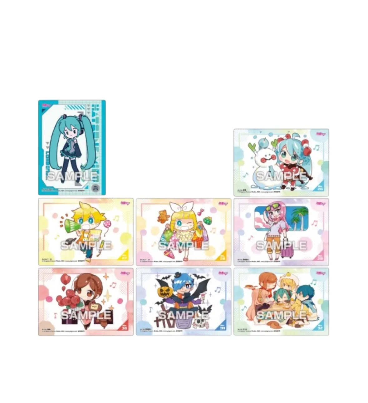Аніме картки Хацуне Міку (Hatsune Miku) Glitter Clear Collection 1 Ensky — Секай Проджект (Project SEKAI) 5