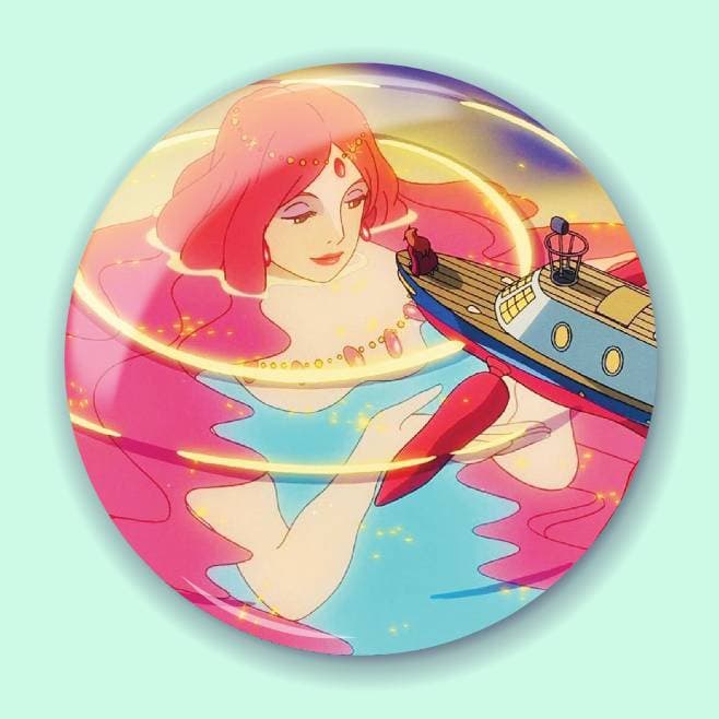 Аніме значок Поньо на кручі (Ponyo on the Cliff) 5, 56 мм