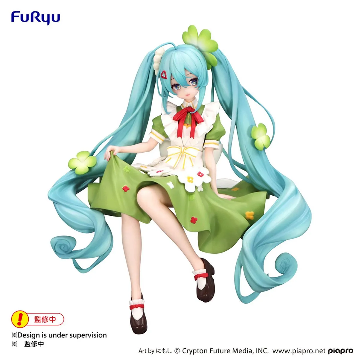 Аніме фігурка Хацуне Міку (Hatsune Miku) Flower Fairy Clover Noodle Stopper Furyu — Вокалоїд (Vocaloid), 15 см 5