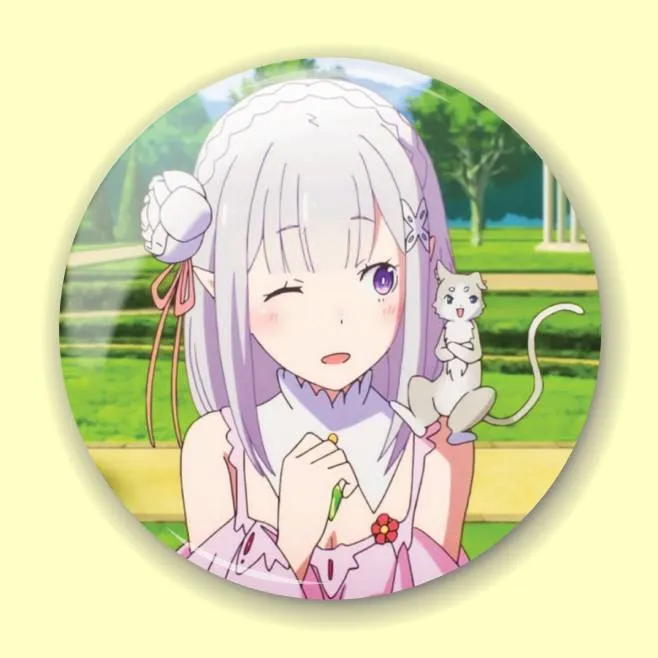 Аніме значок Переродження: Життя в іншому світі з нуля (Re:Zero Starting Life in Another World) 51, 56 мм