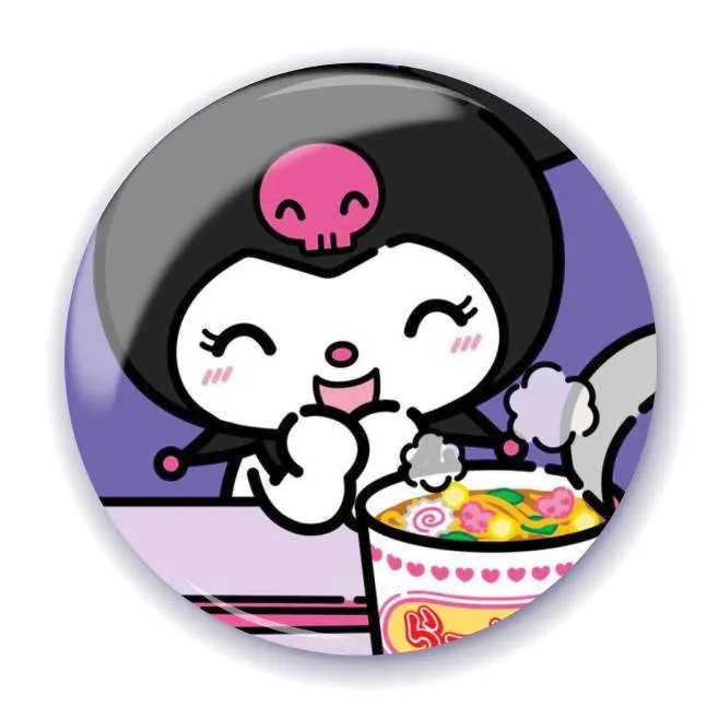 Аніме значок Куромі (Kuromi) - Sanrio 8, 56 мм