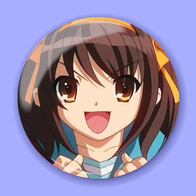 Аніме значок Меланхолія Харухі Судзумії (The Melancholy of Haruhi Suzumiya) 8, 56 мм
