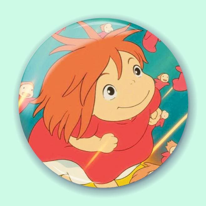 Аніме значок Поньо на кручі (Ponyo on the Cliff) 7, 56 мм