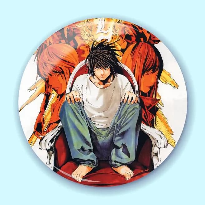 Аніме значок Зошит смерті (Death Note) 18, 56 мм, глянець